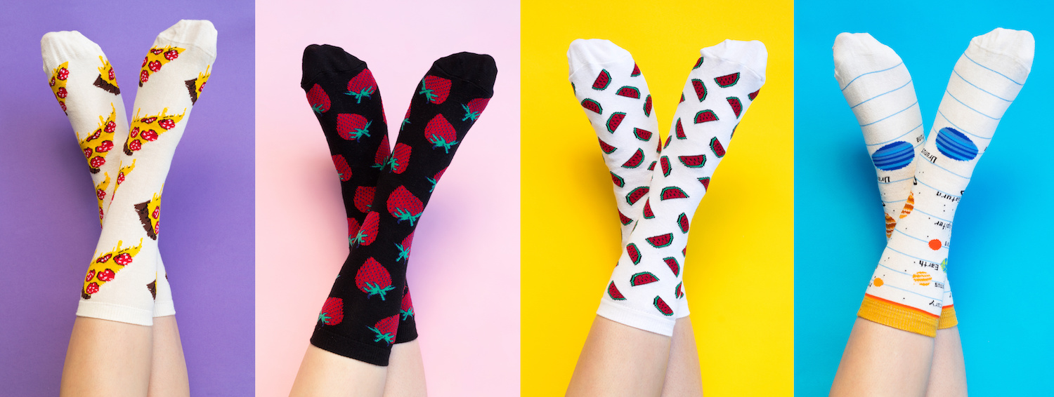 Different custom socks designs